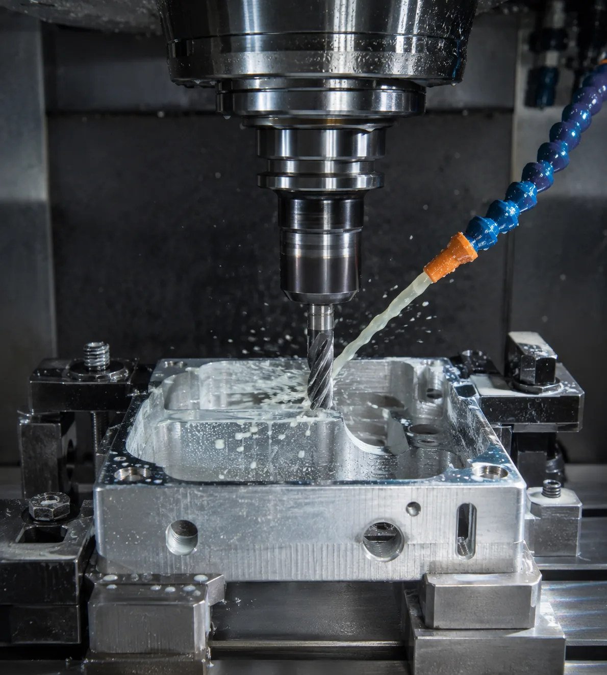 Precision milling of a machined metal component